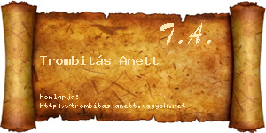 Trombitás Anett névjegykártya