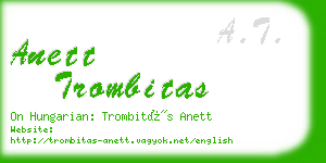 anett trombitas business card